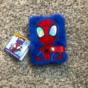 Spider-Man Fluffy Blue Notebook